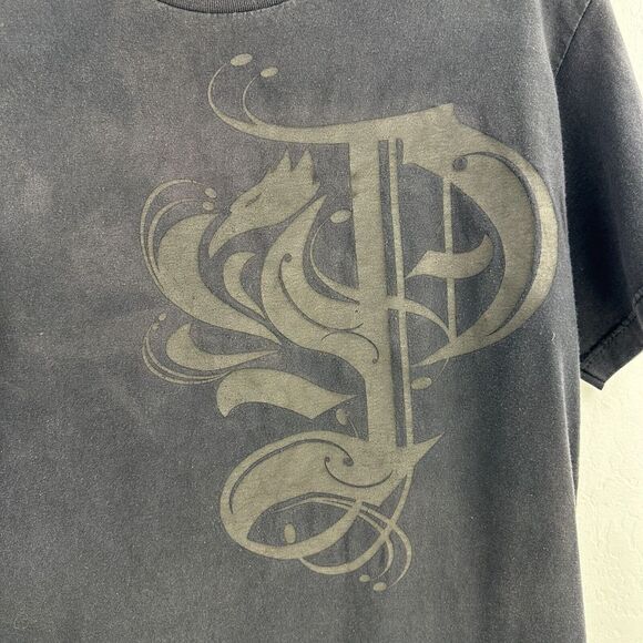 Phoenician Tshirt Mens M Black Cotton Short Sleeve Crew Neck Grunge Tee‎ - Picture 4 of 7